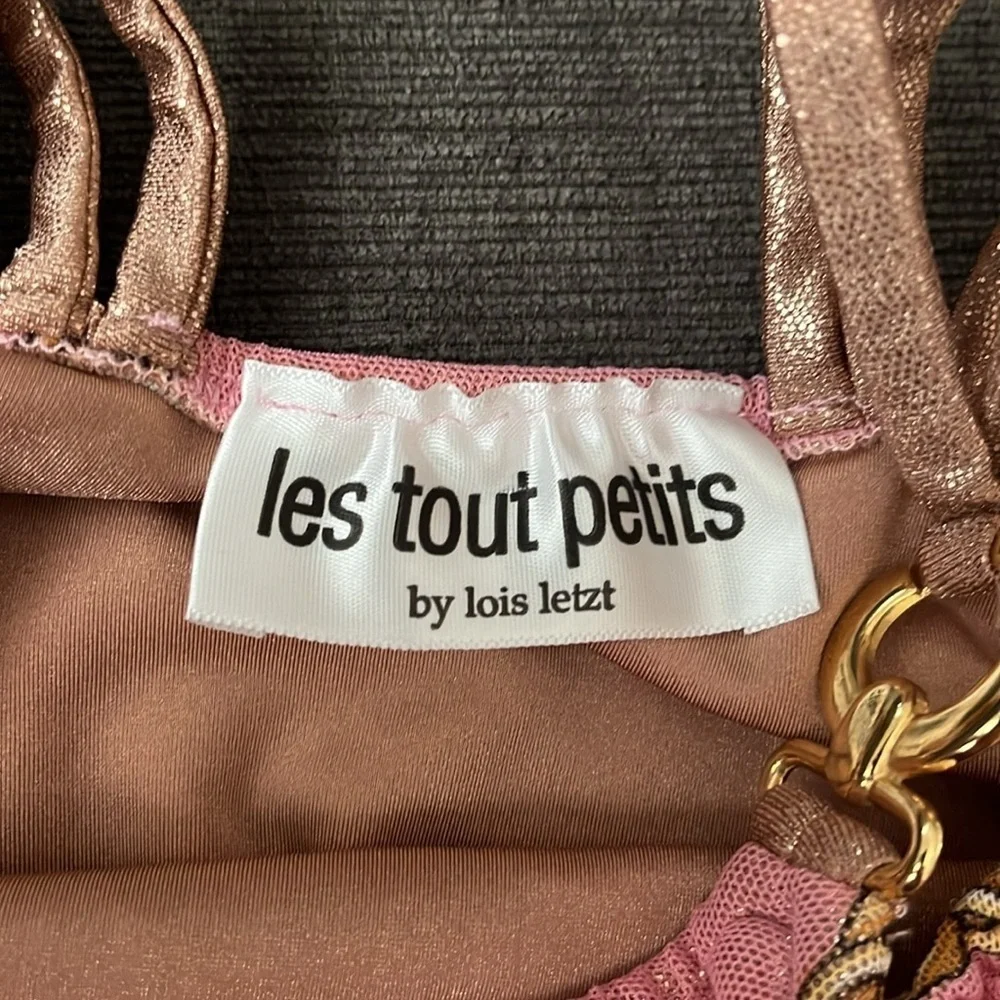 NWOT LES TOUT PETIT metallic chain one piece swimsuit size 3